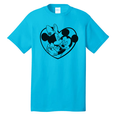 Monogrammed 'Mickey & Minnie Love' Neon T-Shirt
