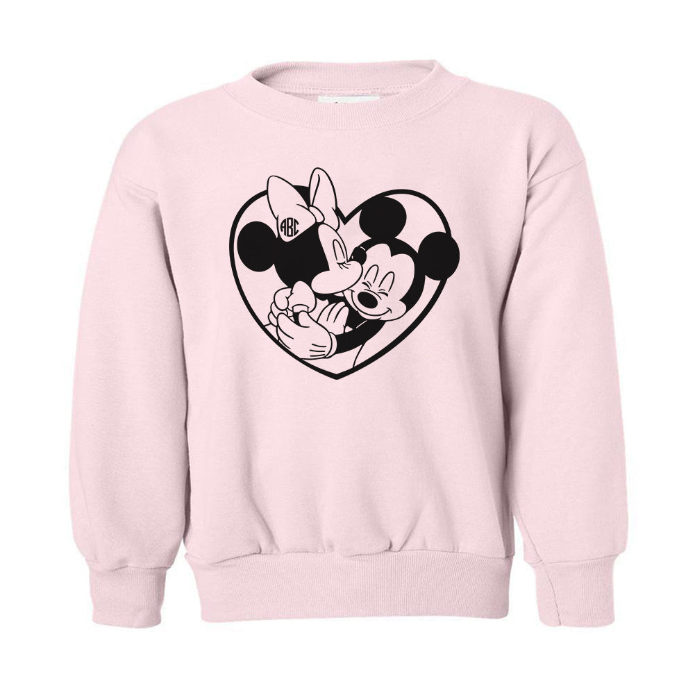 Kids Monogrammed 'Mickey & Minnie Love' Crewneck Sweatshirt