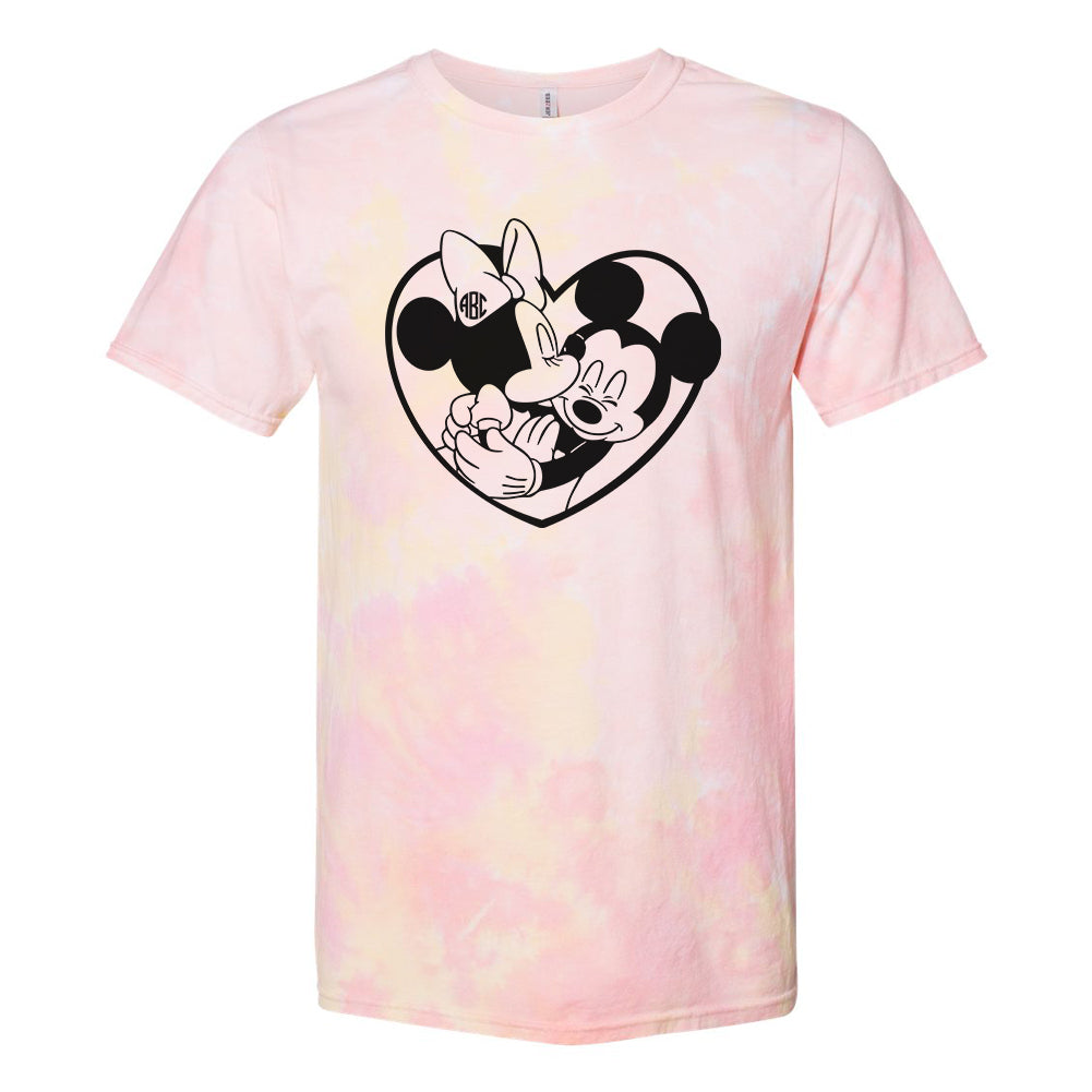 Monogrammed 'Mickey & Minnie Love' Tie Dye T-Shirt