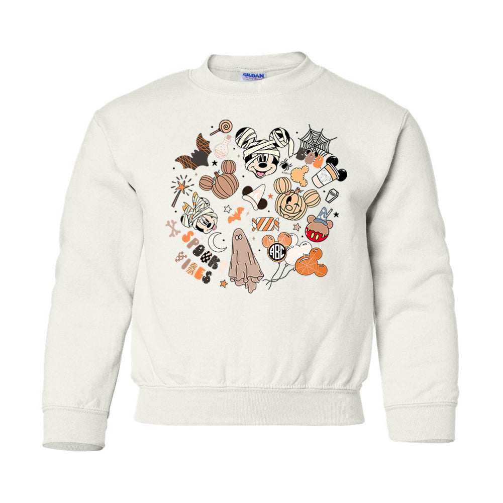 Kids Monogrammed 'Disney Halloween' Crewneck Sweatshirt