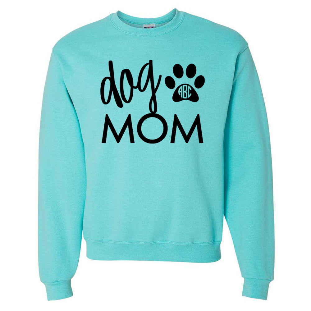Monogrammed 'Dog Mom' Neon Crewneck Sweatshirt