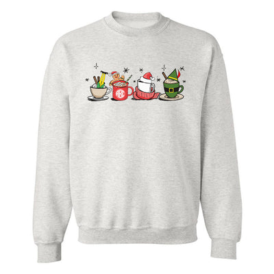 Monogrammed 'Elf Movie Cups' Crewneck Sweatshirt