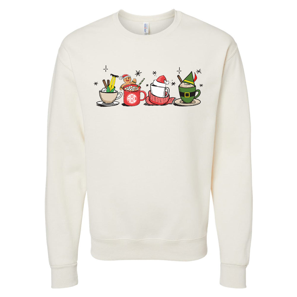 Monogrammed 'Elf Movie Cups' Crewneck Sweatshirt