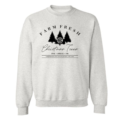 Monogrammed 'Farm Fresh Christmas Trees' Crewneck Sweatshirt