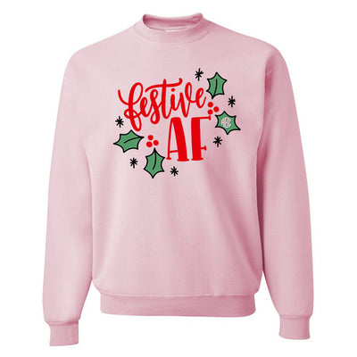 Monogrammed 'Festive AF' Crewneck Sweatshirt