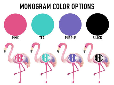 Monogrammed Mommy & Me 'Flamingo' Basic T-Shirts
