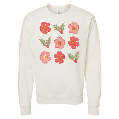 Monogrammed 'Mistletoe & Flowers' Crewneck Sweatshirt
