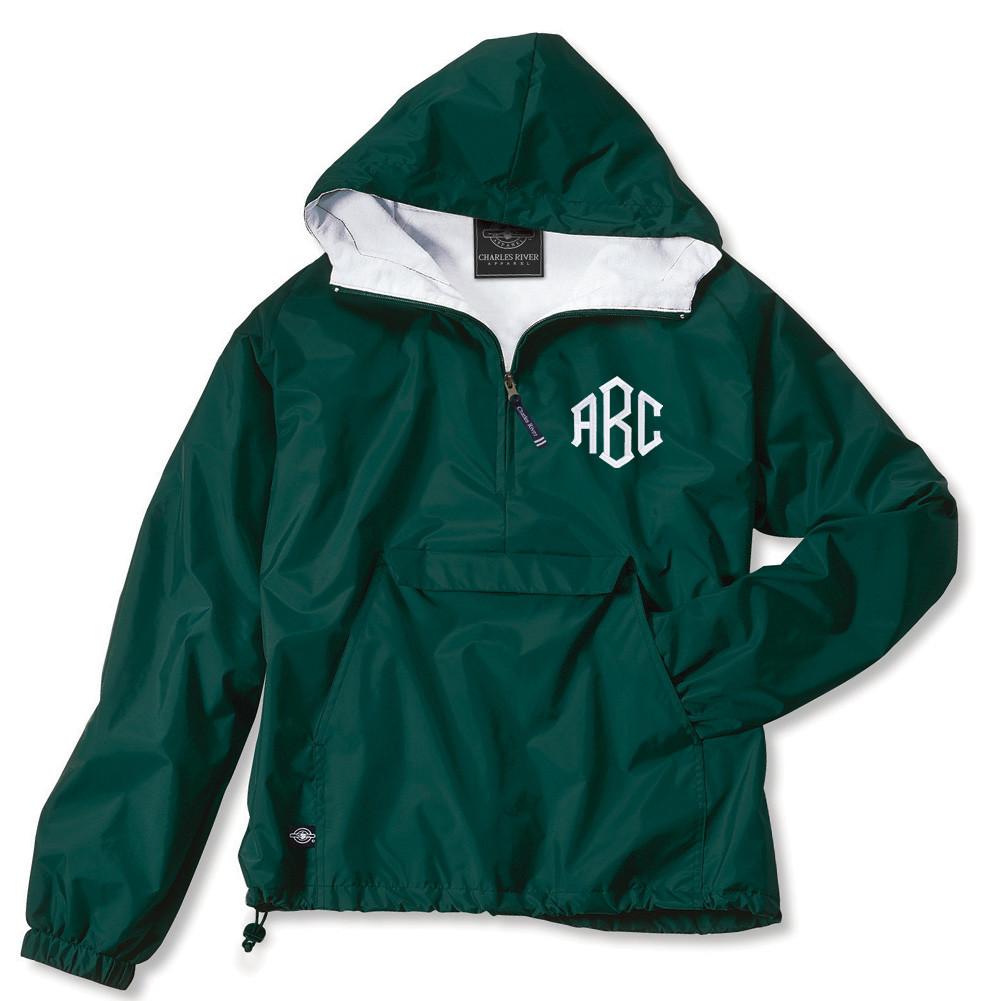 Monogrammed Pullover Rain Jacket