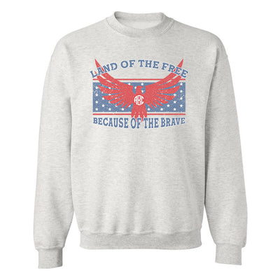 Monogrammed 'Land Of The Free' Crewneck Sweatshirt