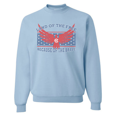 Monogrammed 'Land Of The Free' Crewneck Sweatshirt