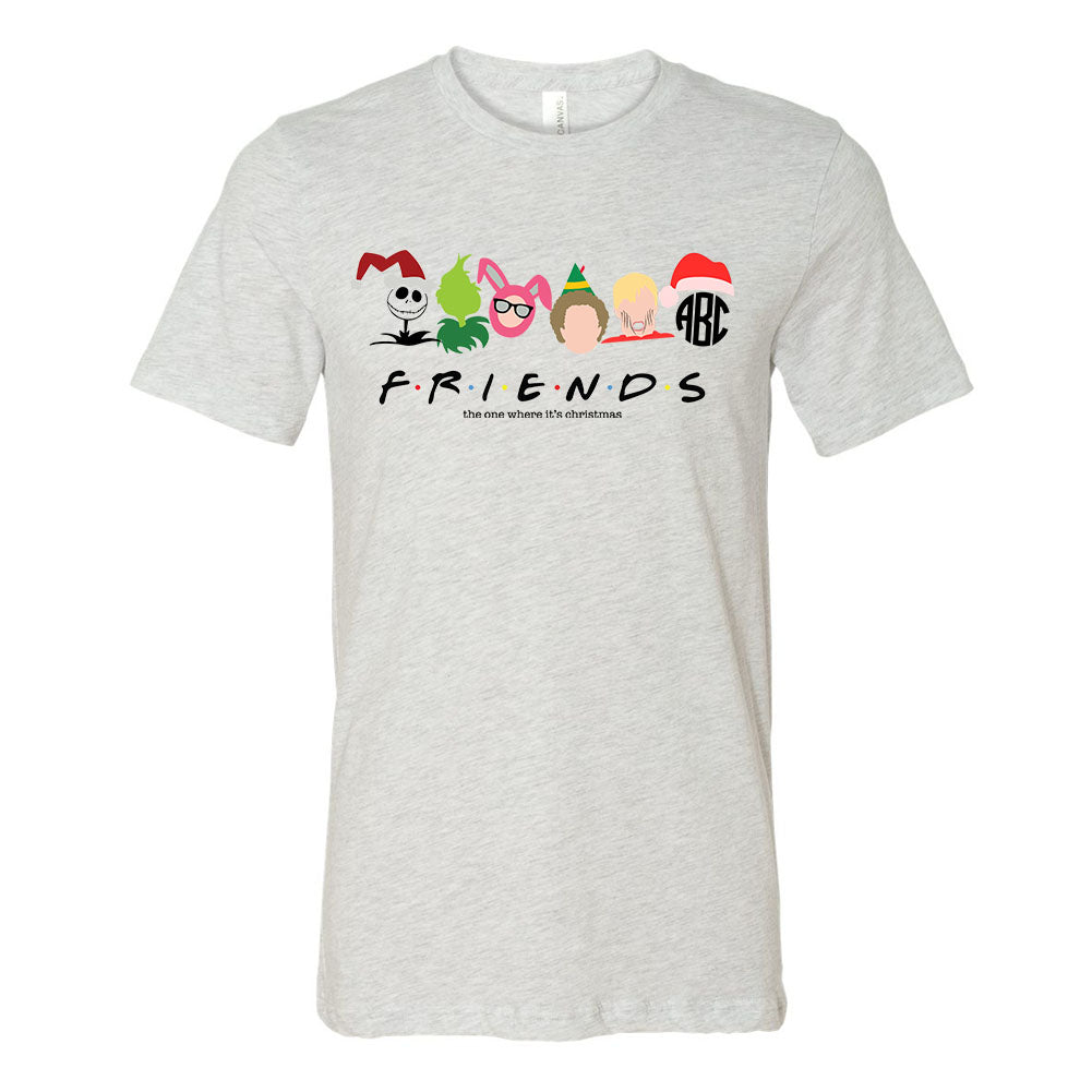 Funny Friends T-Shirt Jack Skeleton, the Grinch, Ralphie from the Christmas Story, Buddy the Elf, or Kevin Mcallister