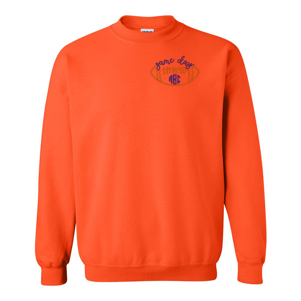 Monogrammed Football Game Day Crewneck Sweatshirt