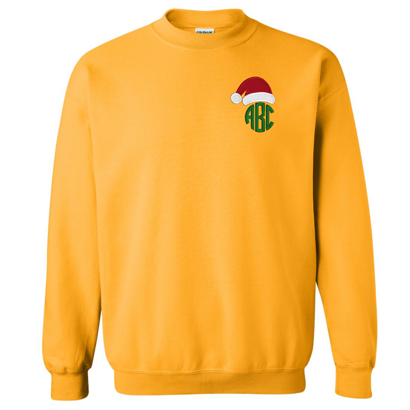 Monogrammed Santa Hat Crewneck Sweatshirt