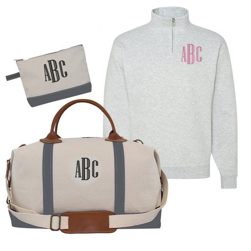 Ash Grey Weekender Bag & Sweatshirt- Girl on the Go Package