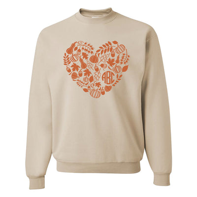 Monogrammed 'Autumn Heart' Crewneck Sweatshirt