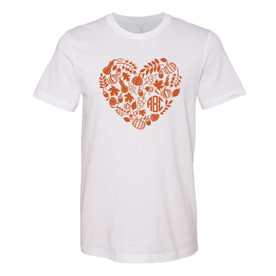 Monogrammed 'Autumn Heart' Premium T-Shirt