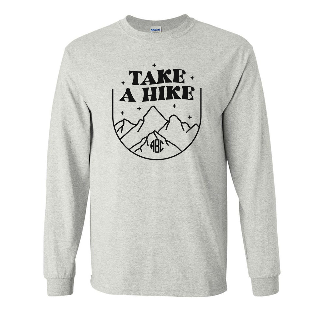 Monogrammed 'Take a Hike' Basic Long Sleeve T-Shirt