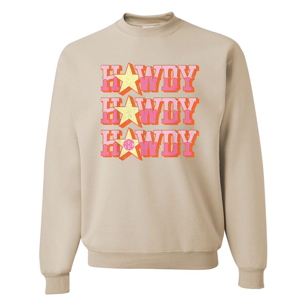 Monogrammed 'Howdy' Crewneck Sweatshirt