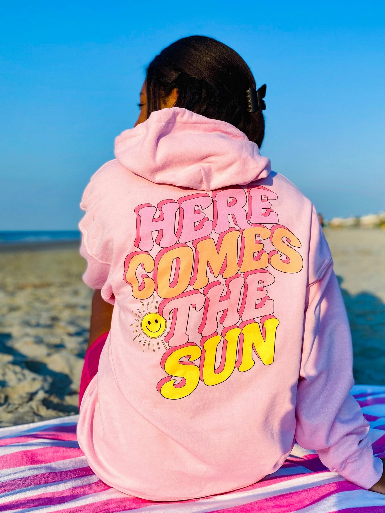 Personalized Summer Beach Sweatshirt Positive 