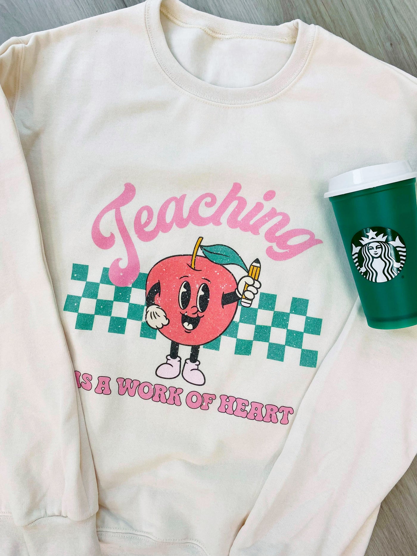 'Teaching Is A Work of Heart' Crewneck Sweatshirt