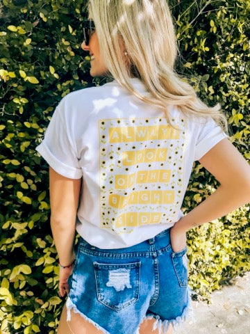 Monogrammed 'Always Look On The Bright Side' Front & Back T-Shirt
