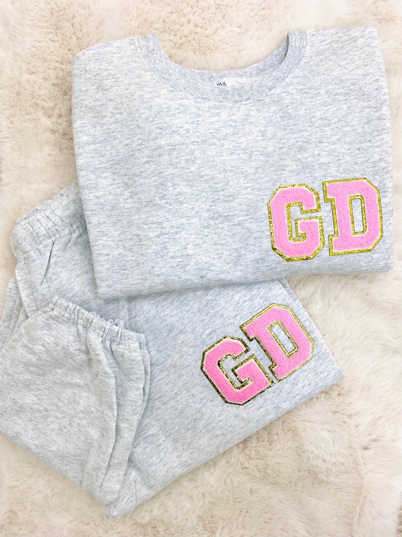 Initialed Letter Patch Sweat Set – United Monograms