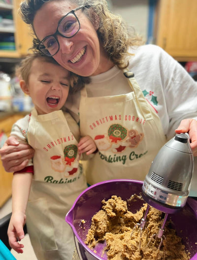 Monogrammed 'Christmas Cookie Baking Crew' Apron