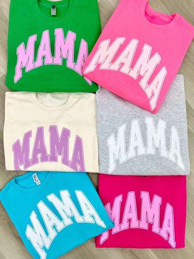 'Mama' PUFF Crewneck Sweatshirt