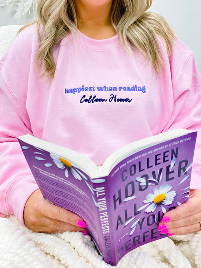 Make It Yours™ 'Happiest When Reading...' Crewneck Sweatshirt