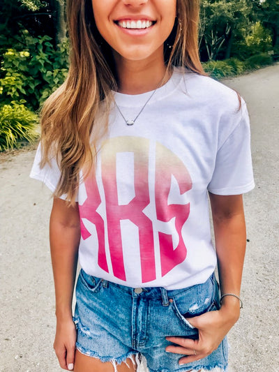 Monogrammed Ombre T-Shirt