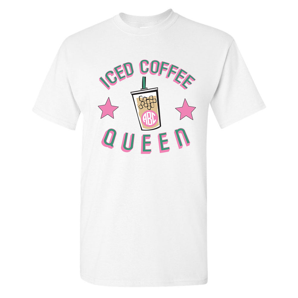 Ice Coffee Quen Caffeine Queen T-Shirt Monogram