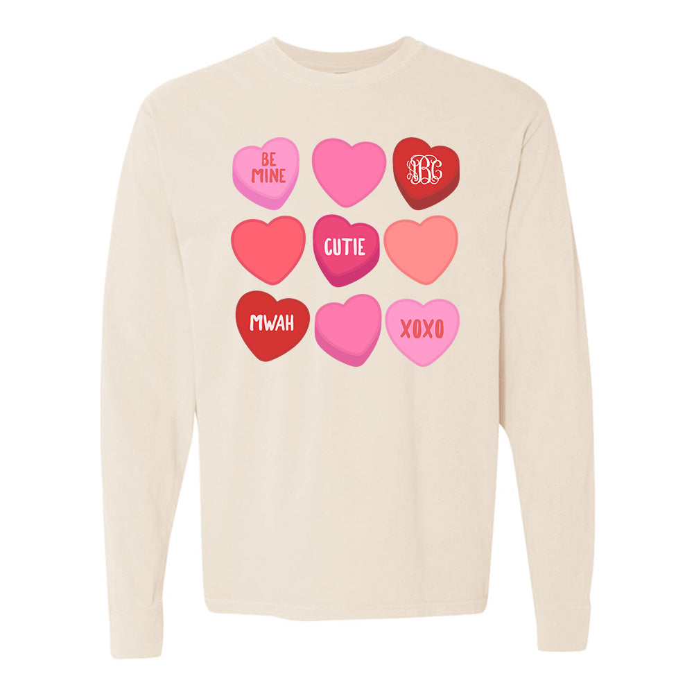 Monogrammed 'Candy Hearts' 2nd Edition Long Sleeve T-Shirt