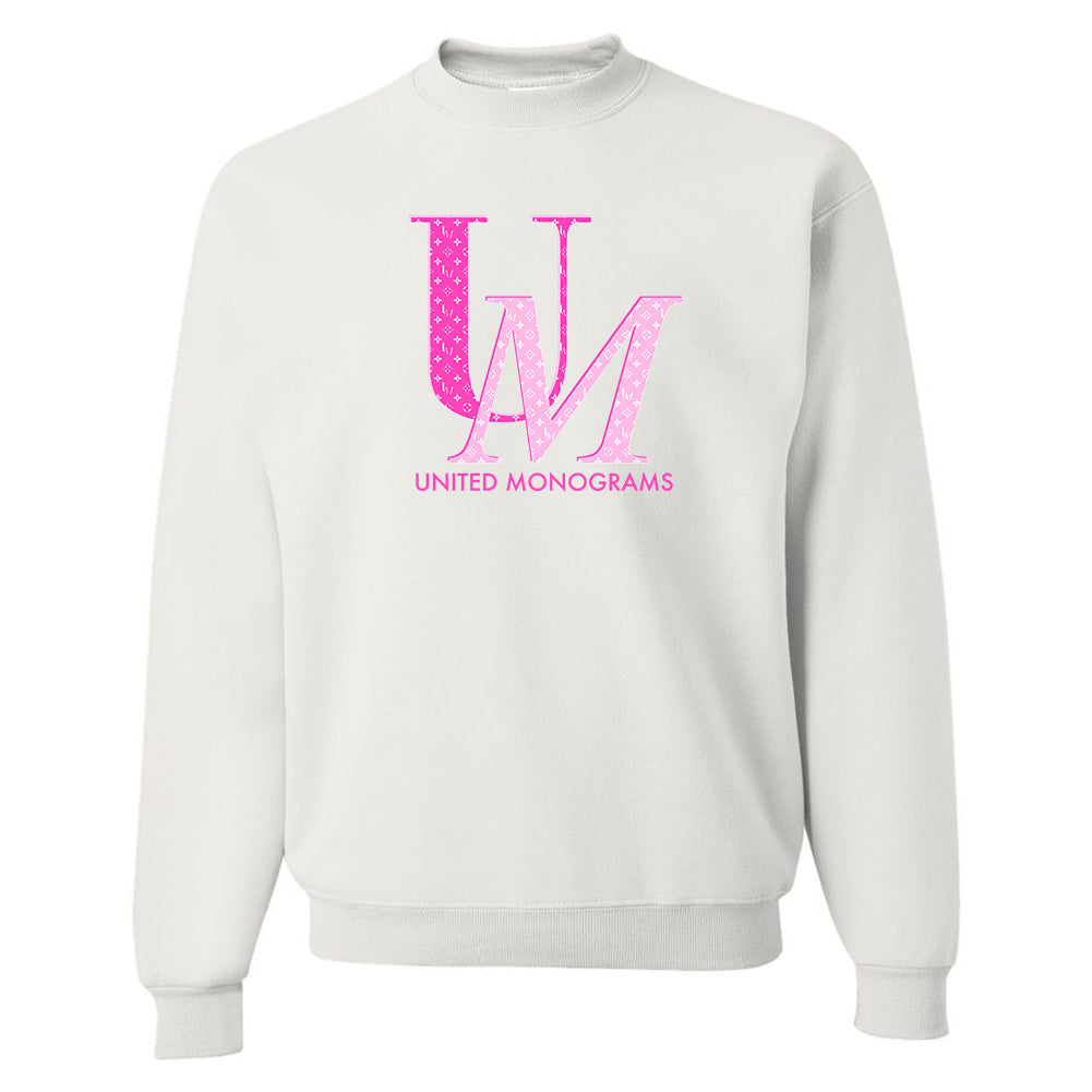 UM Pink Designer Pattern Crewneck Sweatshirt