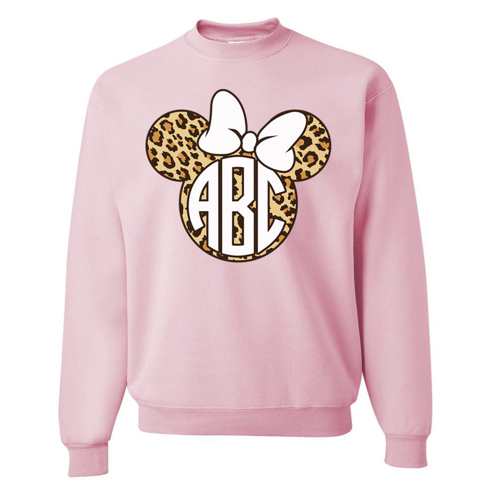 Monogrammed 'Leopard Minnie' Crewneck Sweatshirt