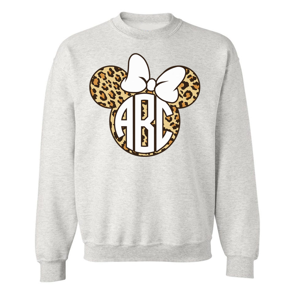 Monogrammed 'Leopard Minnie' Crewneck Sweatshirt