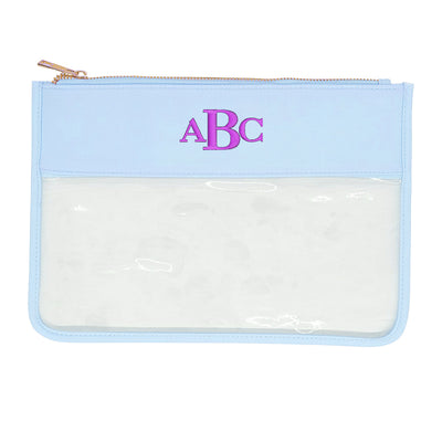 Monogrammed Clear Pouch