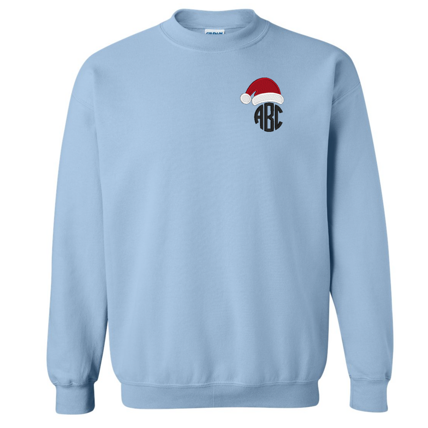 Monogrammed Santa Hat Crewneck Sweatshirt