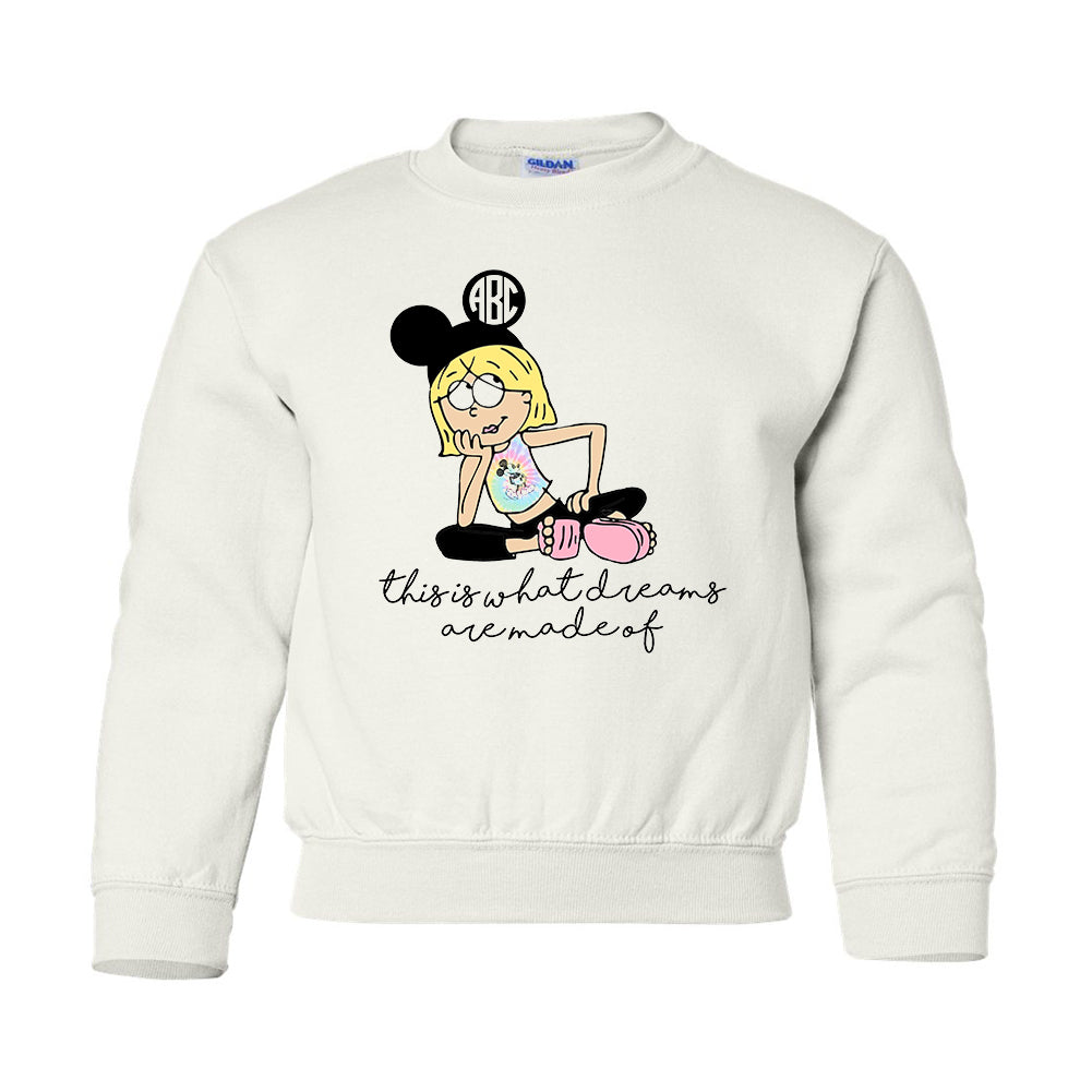 Kids Monogrammed 'Lizzie McGuire Disney' Crewneck Sweatshirt