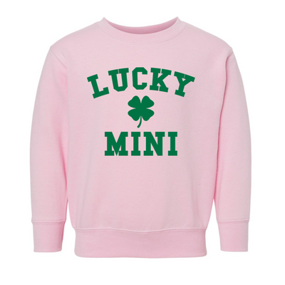 Kids Monogrammed 'Lucky Mini' Youth Crewneck Sweatshirt