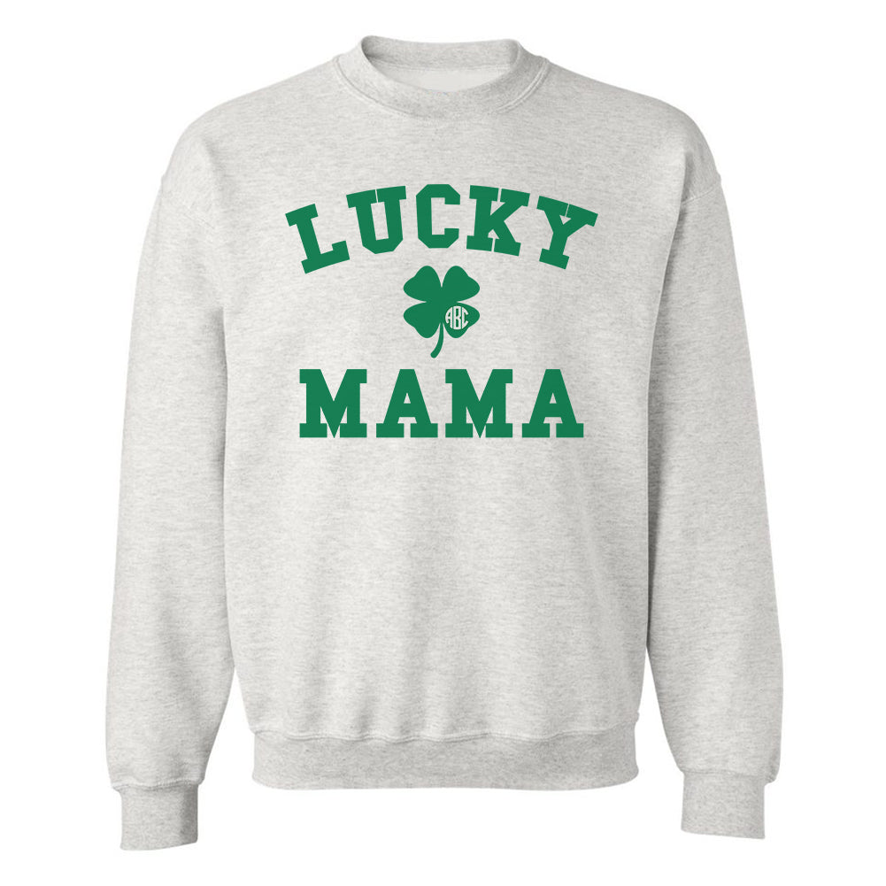 Monogrammed 'Lucky Mama' Crewneck Sweatshirt