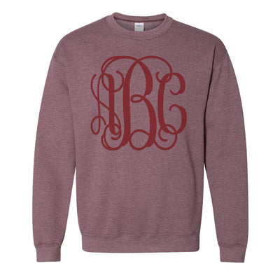 Monogrammed Big Print Heather Crewneck Sweatshirt