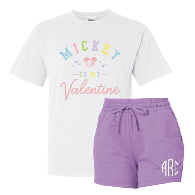 Monogrammed 'Mickey Is My Valentine' Lounge Set Package