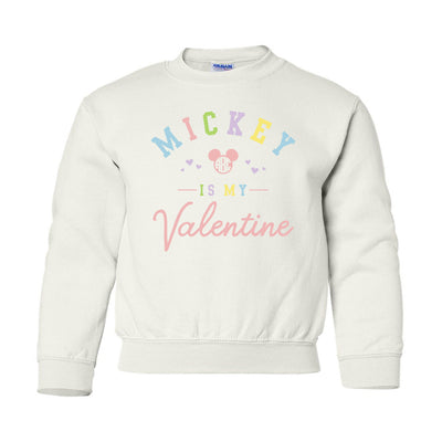 Kids Monogrammed 'Mickey Is My Valentine' Crewneck Sweatshirt
