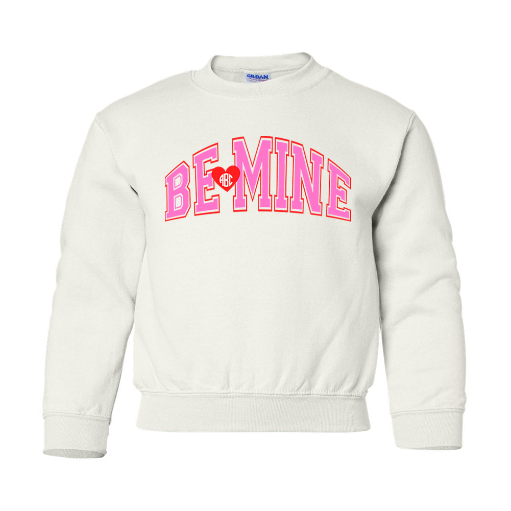 Kids Monogrammed 'Be Mine' Sweatshirt