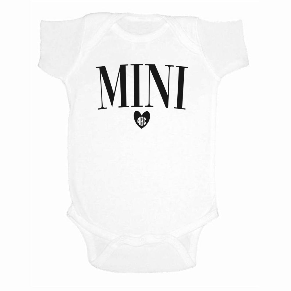 Monogrammed Infant 'Mini Heart' Onesie
