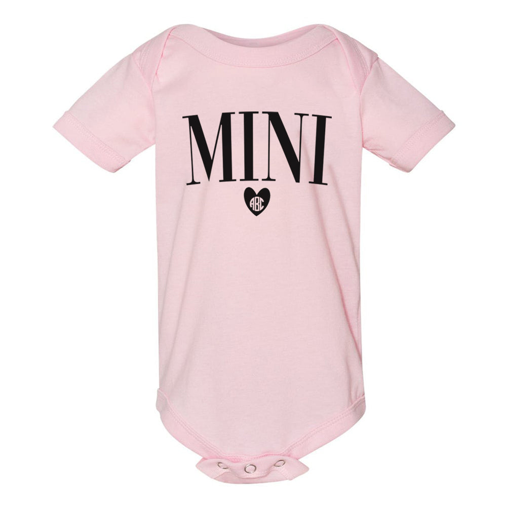 Monogrammed Infant 'Mini Heart' Onesie