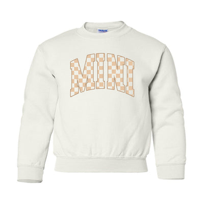 Kids 'Mini/Mama's Boy Tan Check' Sweatshirt