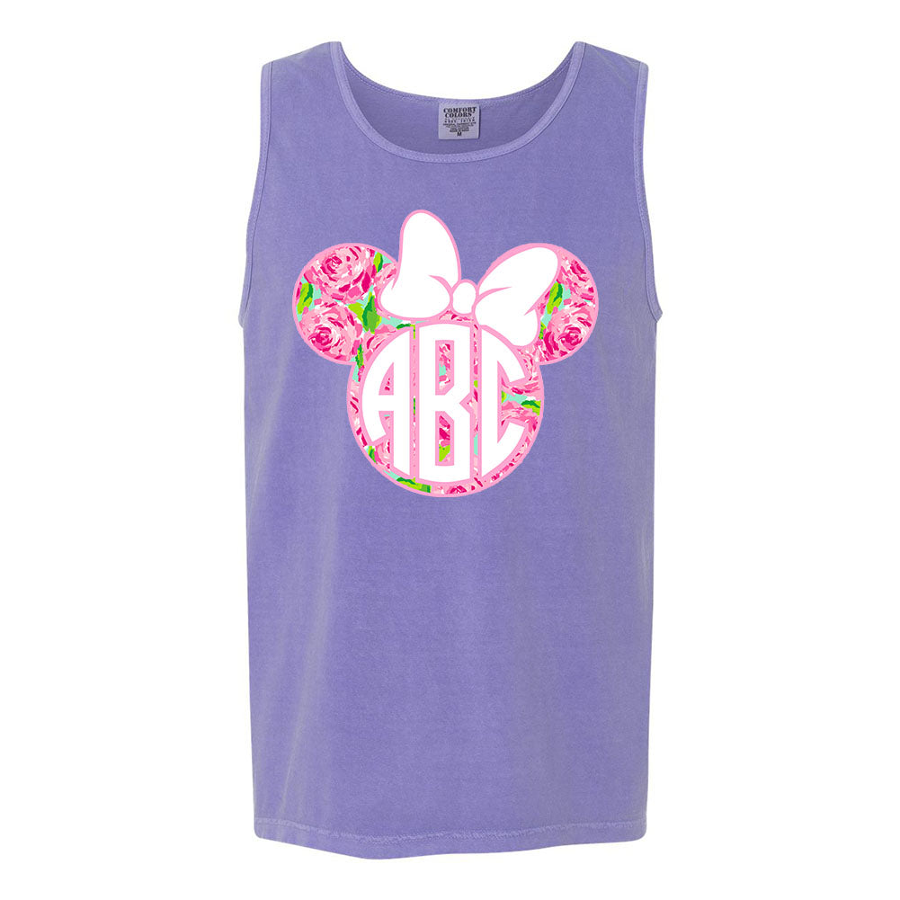 Monogrammed 'Lilly Minnie Mouse' Comfort Colors Tank Top