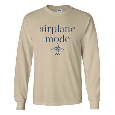Monogrammed 'Airplane Mode' Basic Long Sleeve T-Shirt
