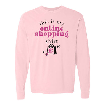 Monogrammed 'This Is My Online Shopping Shirt' Long Sleeve T-Shirt